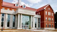 University leaders cut the ribbon on Jackson Hall