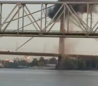 Russian Jet Drone Strikes Kyiv’s North Bridge, Injures 2