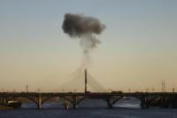 Russia strikes major Kyiv bridge as drones cross into Moldova