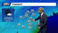 Video: Chilly temperatures, clouds move in Sunday
