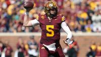 Minnesota quarterback gets kicked in the crotch by teammate en route to upset win over Michigan