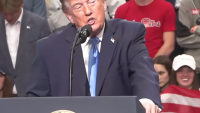 Donald Trump humiliated as Ohio rally interrupted by protester yelling about Epstein files
