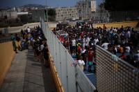 Spanish police clear migrant camp on Ceuta beach ahead of royal visit