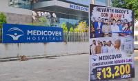 Banners outside Medicover Hospital target Revanth Reddy, two BRS activists arrested