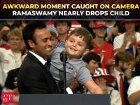 Vivek Ramaswamy struggles to pick up boy, awkward moment caught on camera | Ohio Gov race