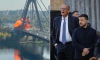 Putin launches strikes on Kyiv while German Chancellor Merz visits Ukrainian capital in show of support for Zelensky
