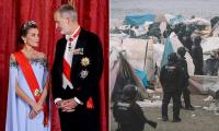 Spanish police clear Ceuta beach where 3,000 migrants had set up camp ahead of visit by royal family