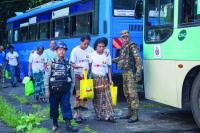 Nearly 1500 Myanmar migrants returnhome from Malaysia
