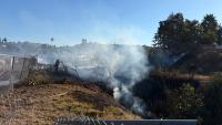 Small fires in Valencia park briefly prompt trolley closures