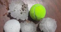 Hailstones ‘the size of tennis balls’ leave holes in cars after massive storm