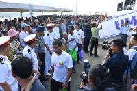 Tatmadaw Naval Vessels Repatriate 1,476 Myanmar Citizens, Warmly Welcomed Home