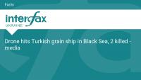 Drone hits Turkish grain ship in Black Sea, 2 killed - media