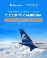 Air Cambodia Expands Delhi–Cambodia Connectivity with Third Weekly Frequency