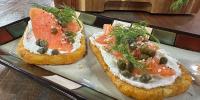 Recipe: Crispy Hash Brown Toast with Smoked Salmon
