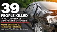 39 People Killed In Maryland Motor Vehicle Crashes In September