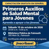 Free Youth Mental Health First Aid Training in Spanish — October 10