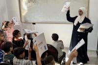 In Sinai, Gazan builds school for children displaced by war