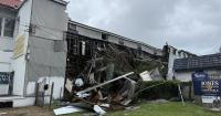 Building partially collapses on Gentilly Boulevard in New Orleans