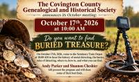 The Covington County Genealogical and Historical Society announces its October meeting