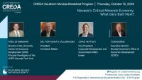 Exploring Nevada’s Role in the Critical Minerals Industry at the October CREDA Breakfast