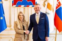 Annita, Slovakia’s Pellegrini discuss Cyprus problem