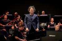 Uptown toasts the New York Philharmonic’s Gustavo Dudamel, and other items from the column