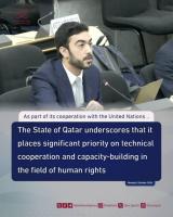 Technical cooperation vital toadvancing human rights: Qatar