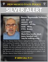 Silver Alert: New Mexico State Police (Reymundo Valencia)