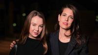 Princess Alexandra of Hanover twins with Charlotte Casiraghi in sleek black at Paris Fashion Week