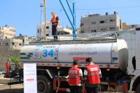 QRCS provides drinking water for 80,000 displaced families in Gaza