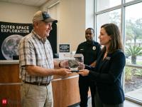 Florida collector found a Moon rock at garage sale, refused to mail it, later hand-delivered it to Louisiana museum