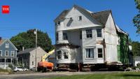 A 125-year-old Maine house was facing demolition; one homeowner bought it, split it in two and moved 135,000 pounds of history to a new site