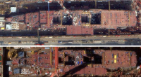 China Adds Three Major Sections to First Nuclear Powered Aircraft Carrier in Just Five Days