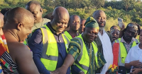Agric Minister cuts sod for construction of Inland Valley project at Aninkroma