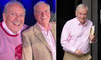 Last photo of Jeffrey Archer before his death aged 86: Author and ex-Tory MP smiles with friend Gyles Brandreth as he promotes his new book less than 24 hours before he passed away