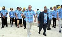 Pacific leaders watch Tuvalu reclamation effort ahead of U.N. climate meet