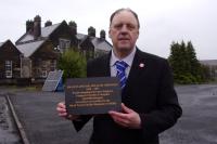 Plaque unveiled in honour of Francis William Crossley (1839 – 1897)