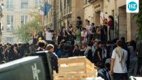French teen's hand blown off while picking up grenade as school protesters clash with police | Key updates