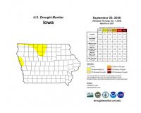 Iowa in top 10 for percipitation for the year with 3 months to go