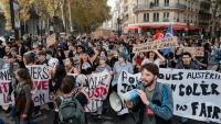 Student protests spread across France and into neighboring Belgium