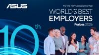 ASUS Named as One of the Forbes World’s Best Employers for the Tenth Consecutive Year
