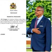 Mutharika leaves for South Africa’s fifth private trip