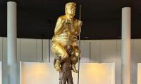 European Parliament's 'Orange Plague' insult to Trump: Statue depicting obese, naked president is put on display