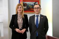 Jovanović Confers with UK Foreign Office Official for Central and South East Europe