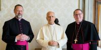 Catholic Diocese of Peoria leaders present Blessed Sheen relic to Pope Leo XIV
