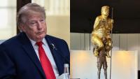 US President Donald Trump's Naked Golden Statue Installed at European Parliament, Reason Explained