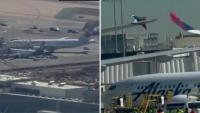 Delta and Air Canada planes collide on the ground at Los Angeles airport