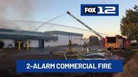 Two-alarm fire damages hemp processing building in Cornelius