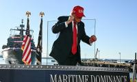 Ravens stars greet Trump at Maryland submarine facility event