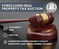 Livingston County Foreclosed Real Property  Tax Auction Set for Nov. 5